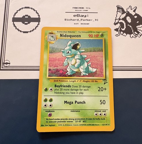 2000 Pokemon Base Set 2 Nidoqueen 12/130 Holo Rare WOTC