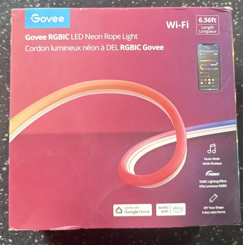 Govee RGBIC LED Neon Rope Light 6.56ft WiFi Alexa Google H61A1
