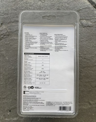 Gardner Bender GDT-3190 Digital Multimeter Manual Range CAT III - photo 2