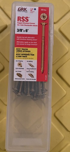 GRK RSS 3/8” x 6” Rugged Structural Screws 50 Pack T-40 NEW - photo 2