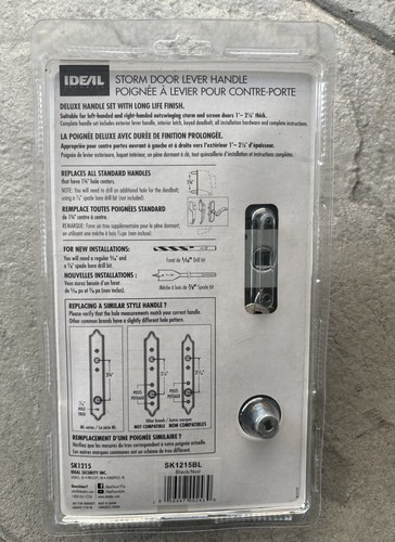 Ideal Security ML Storm Door Lever Handle Keyed Deadbolt Black - photo 2