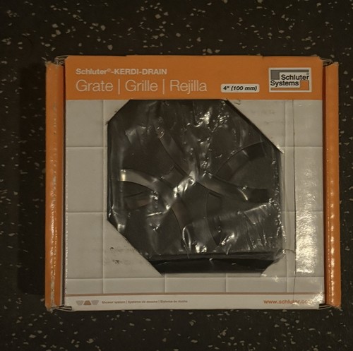 Schluter KERDI-DRAIN 4” Curve Shower Drain Grate Matte Black