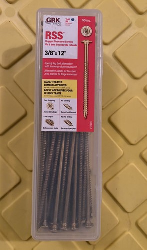 GRK RSS 3/8” x 12” Rugged Structural Screws 50 Pack T-40 NEW - photo 2