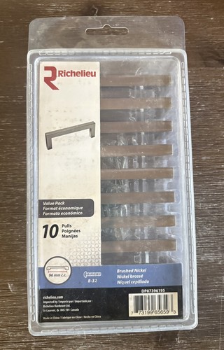Richelieu Washington Cabinet Pulls 3” Stainless Steel 10-Pack