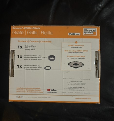 Schluter KERDI-DRAIN 4” Curve Grate Brushed Stainless Steel - photo 2
