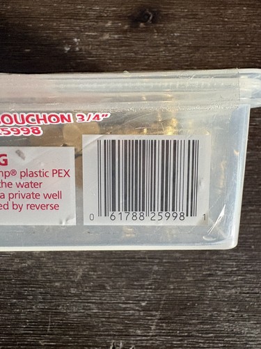 Waterline 1425998 3/4” Brass PEX Plug 20-Pack Lead Free NEW - photo 2