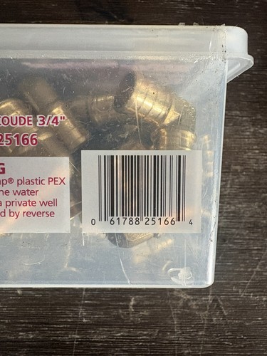 Waterline 1425166 3/4” Brass PEX 90° Elbow 20-Pack Lead Free NEW - photo 2