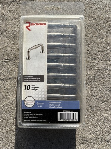 Richelieu Candiac Cabinet Pulls 96mm Brushed Nickel 10 Pack