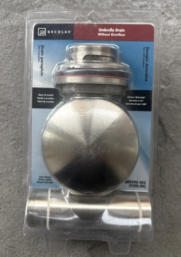 DECOLAV 9290-SN Umbrella Drain Satin Nickel Without Overflow