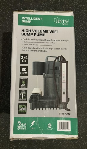 Zoeller Basement Sentry STBS700Q 3/4 HP 80 GPM WiFi Sump Pump - photo 2