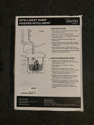Zoeller Basement Sentry STBS700Q 3/4 HP 80 GPM WiFi Sump Pump - photo 3