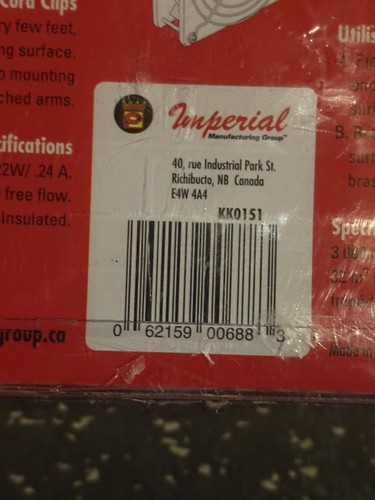 Imperial KK0151 General Purpose Circulating Fan 105 CFM 110V NEW - photo 3