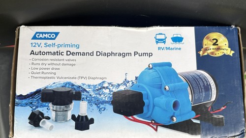 Camco 22491 RV Marine 12V Water Pump 3.0 GPM 55 PSI NEW