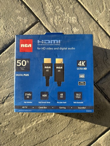 RCA 50FT 15M 4K Ultra HD HDMI Cable HDR High Speed Ethernet