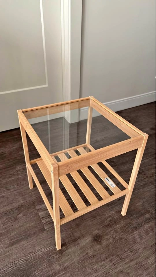 2 IKEA NESNA Bamboo Nightstands / Side Tables