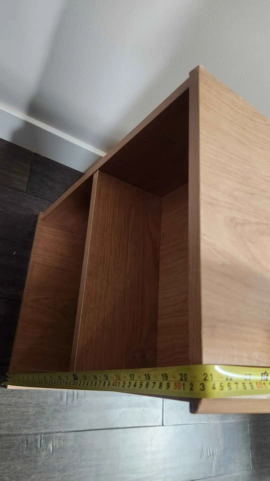 Wood TV Stand / Media Cabinet with 2 Shelves – 32" Wide - photo 4