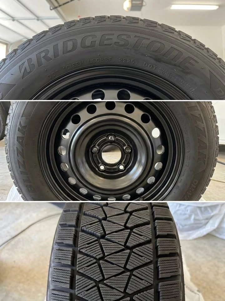 Bridgestone Blizzak DM-V2 235/65R17 Winter Tires + Steel Rims - photo 3