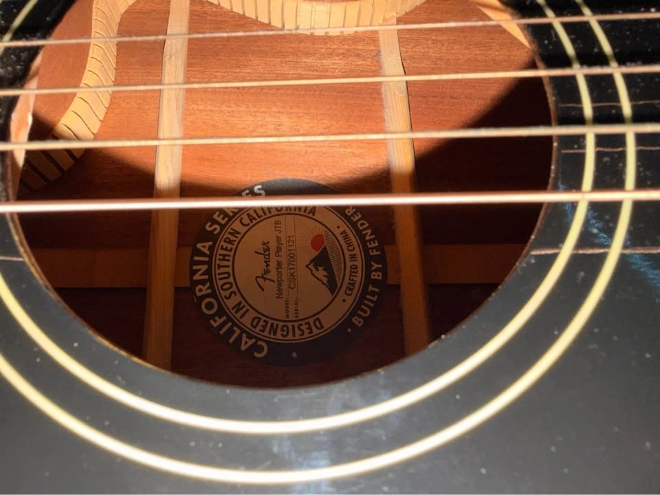 Fender Newporter Player Acoustic-Electric Guitar with Case - photo 3