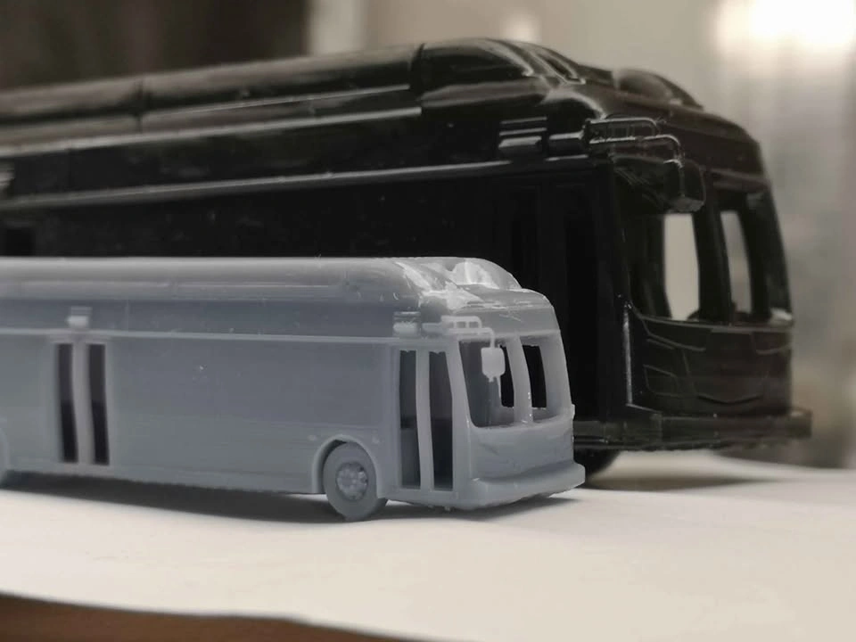 Gray Transit Bus N scale