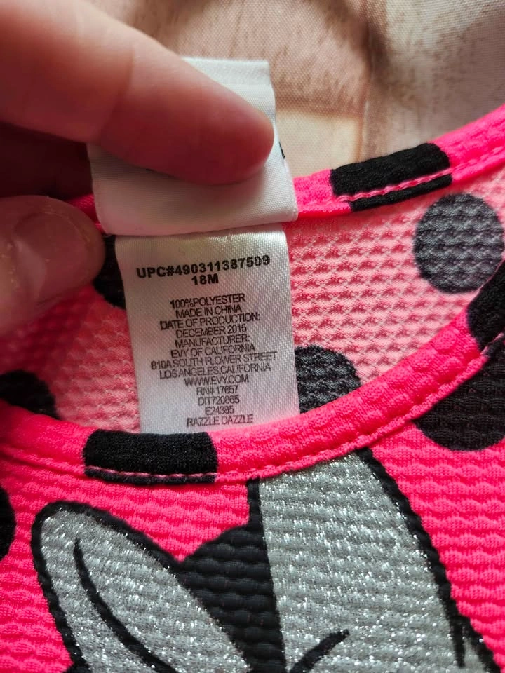 🐭👗Disney Minnie Mouse Pink Polka Dot Dress - photo 2