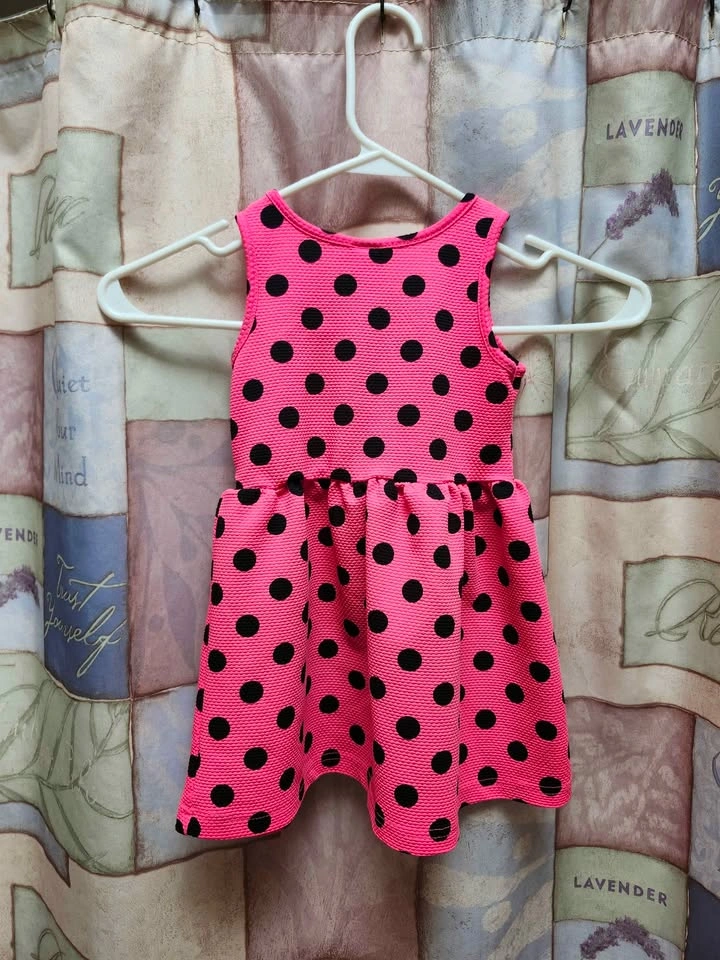 🐭👗Disney Minnie Mouse Pink Polka Dot Dress - photo 4