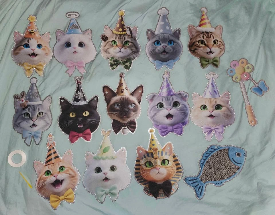 17 Piece Cat Party Banner Kit - photo 2