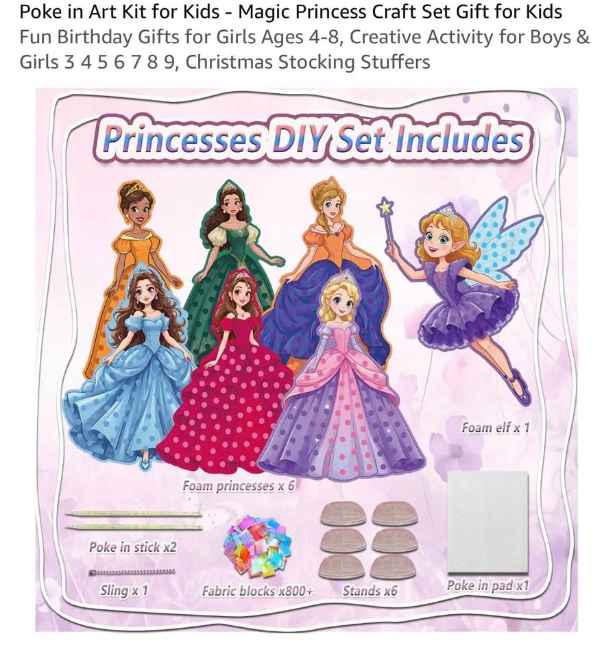 Princess Poke In Art Kit Toy for Kids - photo 4
