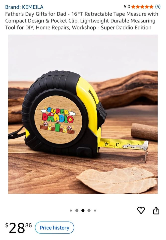Tape Measure - Super Mario Edition for Dads