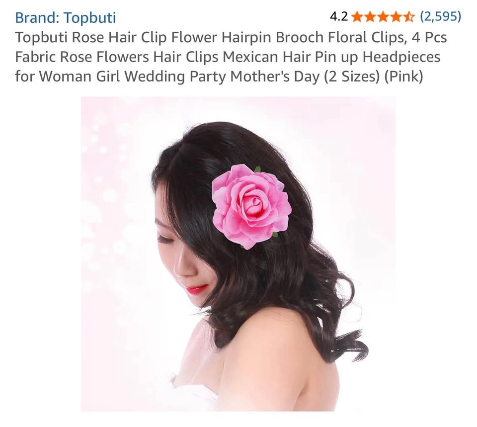 Flower Rose Hair Clip 4pcs - photo 5