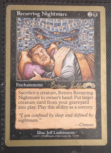 Magic The Gathering MTG Recurring Nightmare Brian Selden 1998