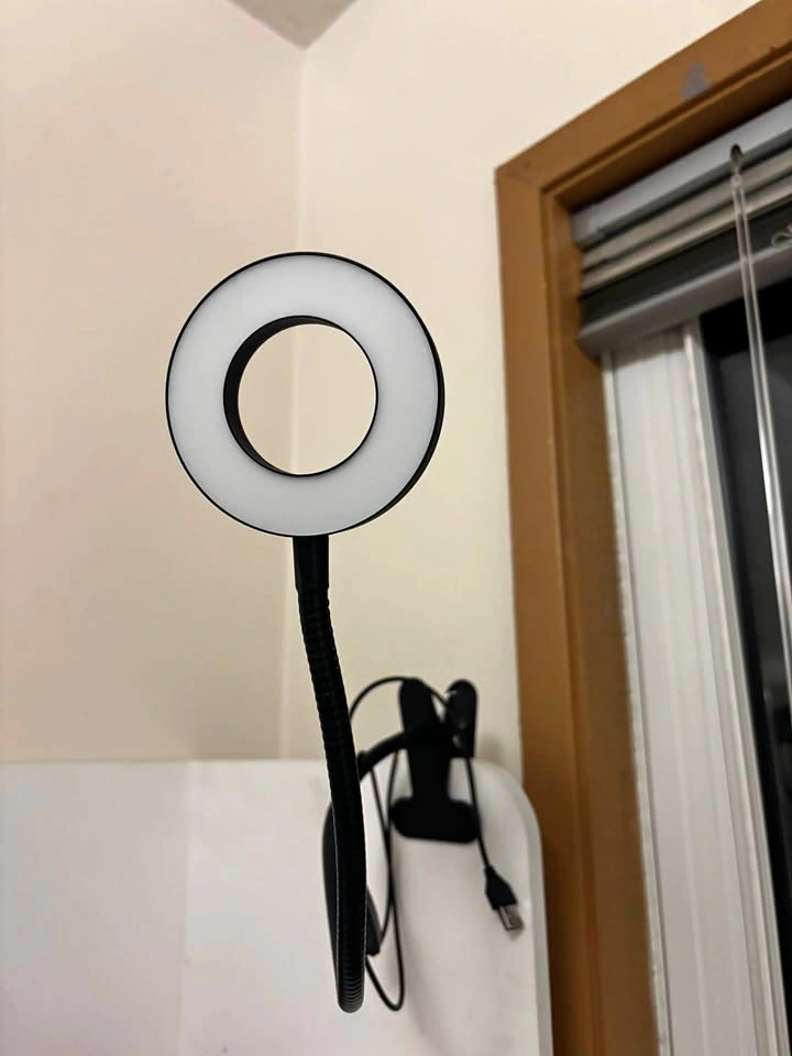 USB Clip-on LED Ring Light with Flexible Arm