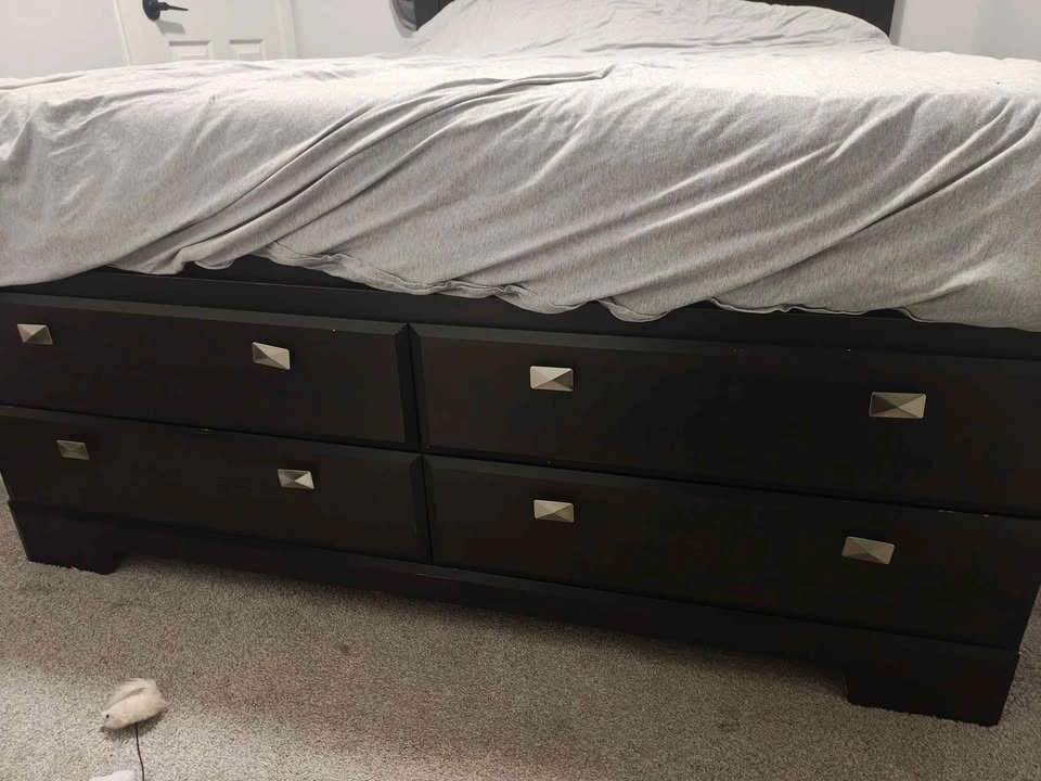 Dark brown captain's bed with 12 drawers - photo 2