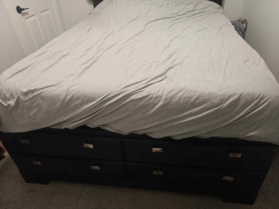 Dark brown captain's bed with 12 drawers - photo 5