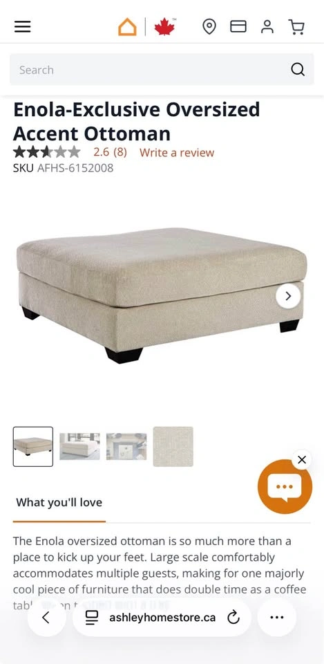 Ashley Furniture Enola-Oversized Accent Ottoman - photo 4