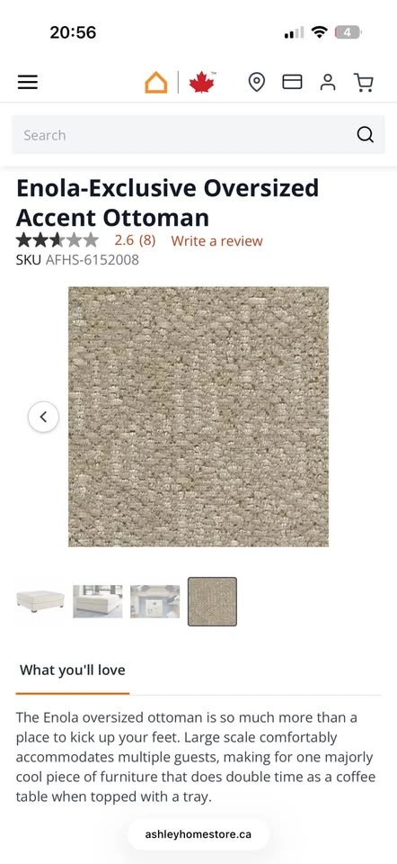 Ashley Furniture Enola-Oversized Accent Ottoman - photo 5