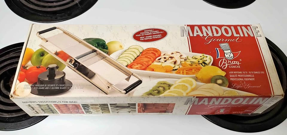 Vintage French Bron Coucke Mandoline Gourmet Stainless Steel Sli