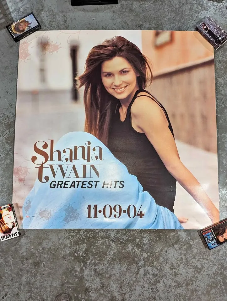 Vintage 2004 Shania Twain HMV Music Store Promo Posters x3 thumbnail