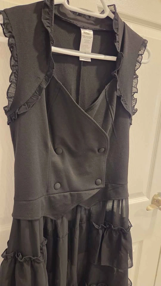 Spirit Halloween Black Gothic Ruffle Dress Costume Size M - photo 2