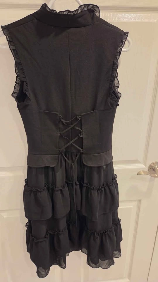 Spirit Halloween Black Gothic Ruffle Dress Costume Size M - photo 4