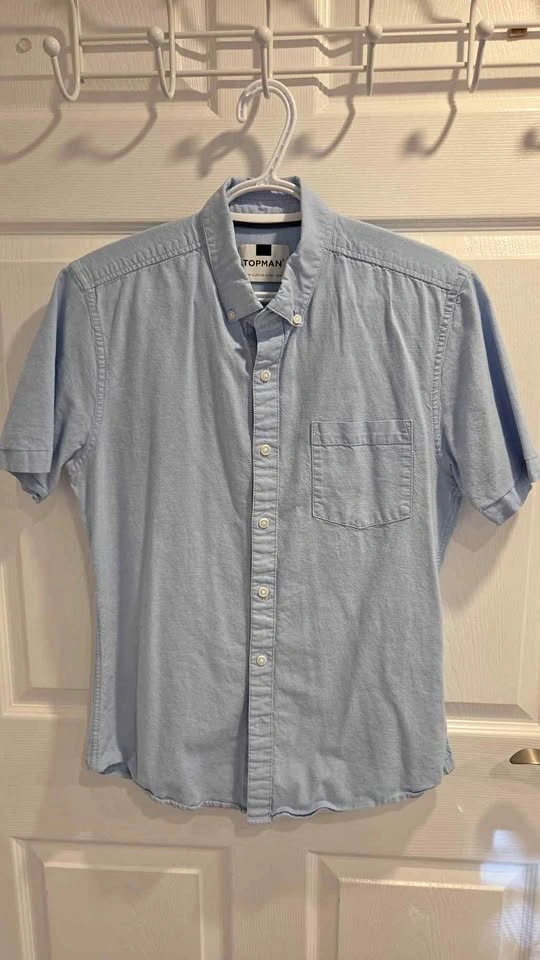 Topman Men's Short Sleeve Button Down Shirt Size S/M
