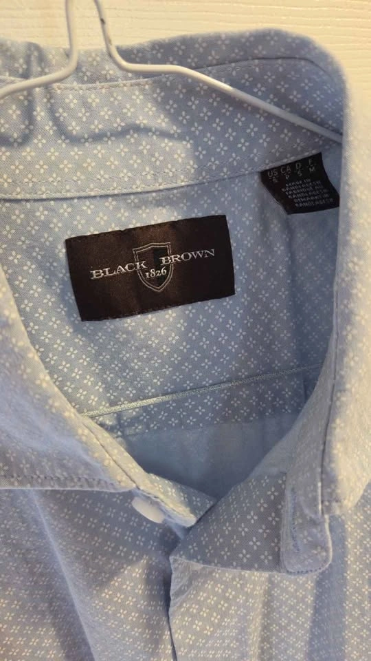 Black Brown 1826 Men's Short Sleeve Button Up Shirt, size small - photo 2