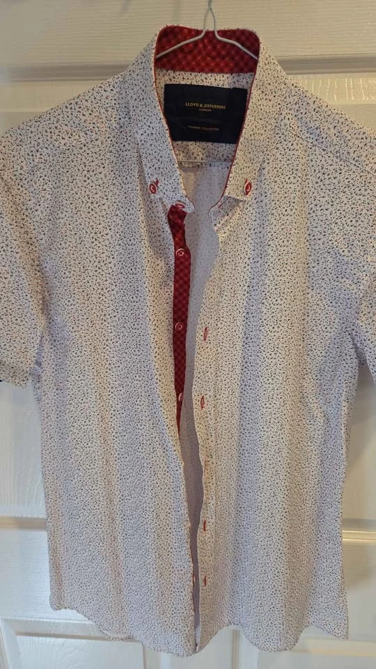Lloyd & Jefferson Premium Collection Short Sleeve Shirt, size S - photo 5