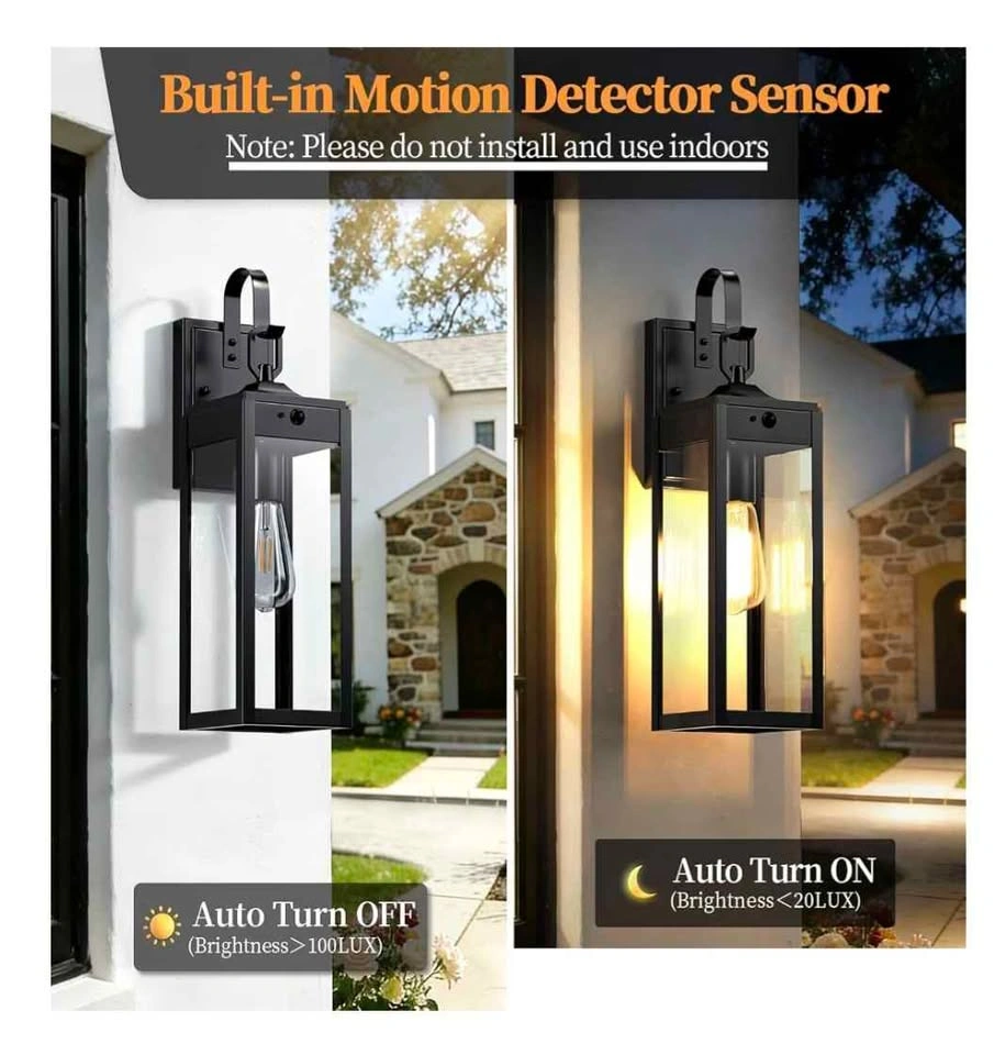 2 High Qual. Motion Sensor, Dusk-to-Dawn, Wall Lights - photo 2