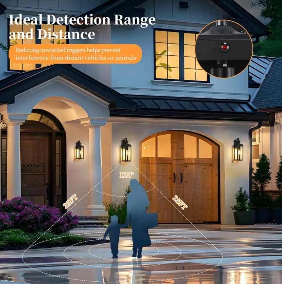 2 High Qual. Motion Sensor, Dusk-to-Dawn, Wall Lights - photo 4
