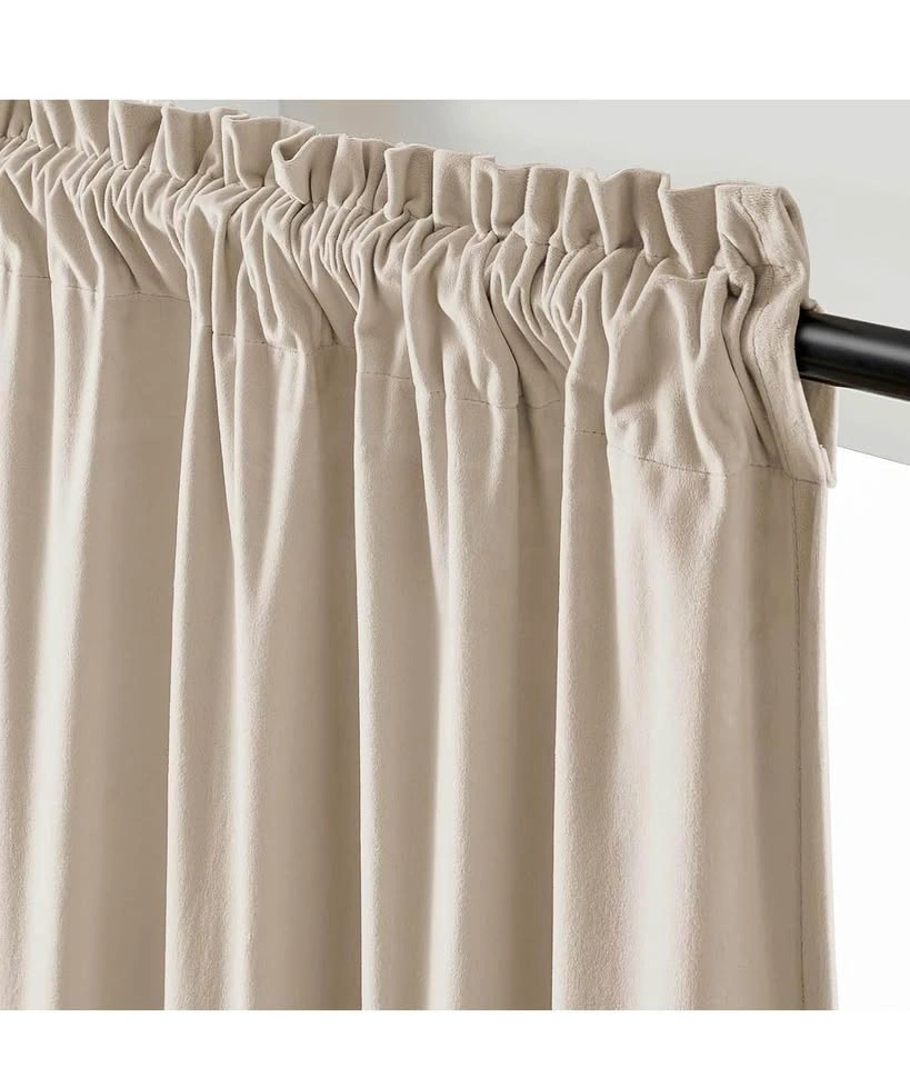 Velvet Blackout Curtains Thermal Insulated Curtains Drapes - photo 4