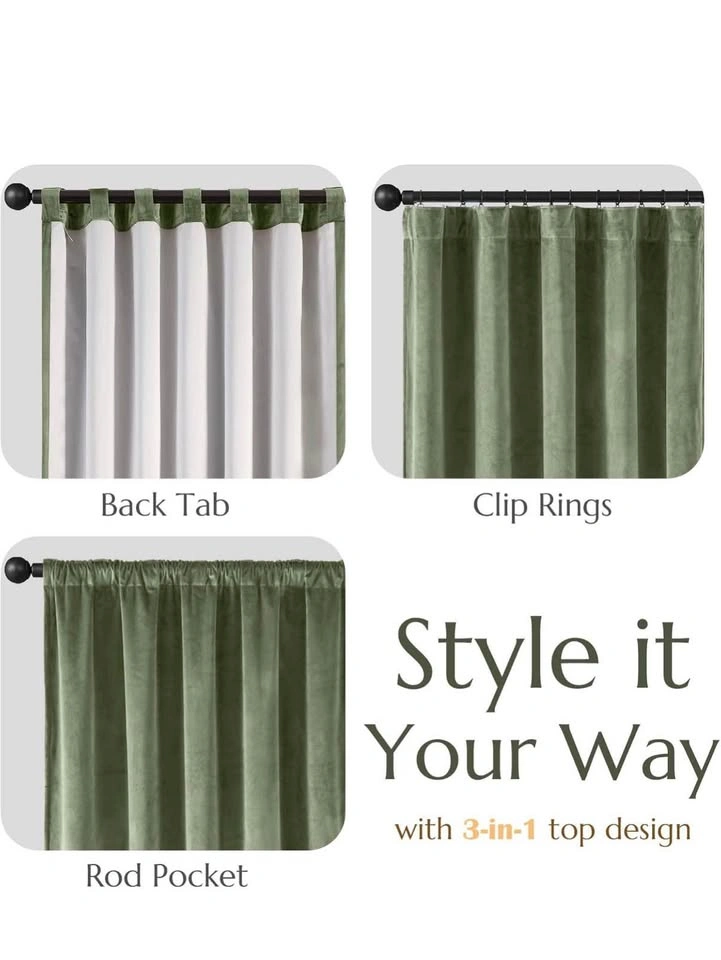Bedroom Living Room Darkening Soft Luxury Window Curtains 96 Inc - photo 4
