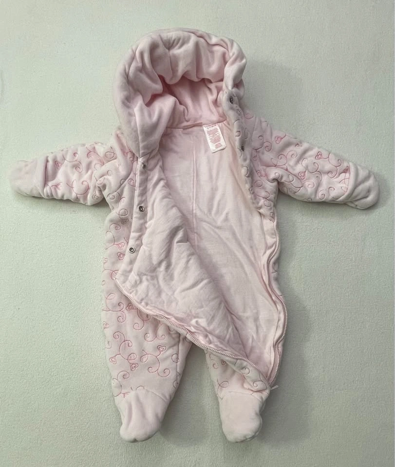 First Impressions Pink Hooded Pramsuit 3-6 Months - photo 2