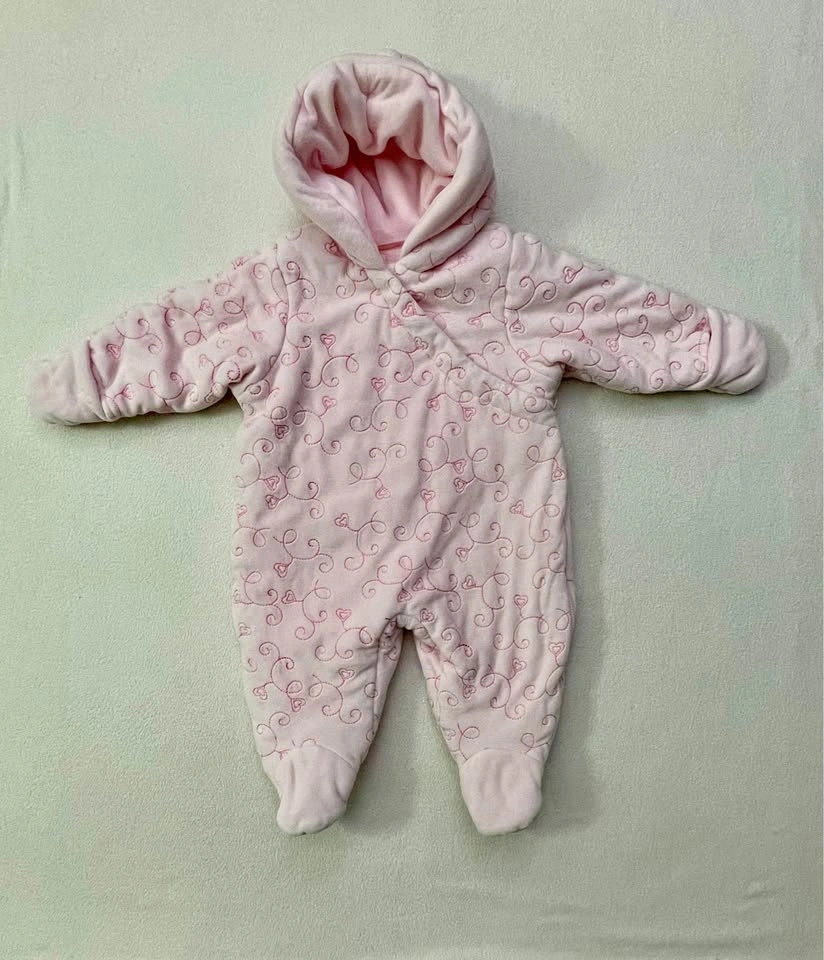 First Impressions Pink Hooded Pramsuit 3-6 Months - photo 4
