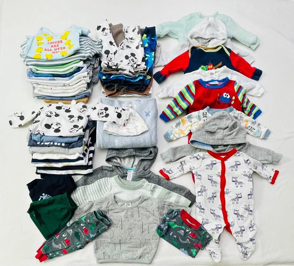 0-3m Baby Boy’s Clothes 50 pcs (# B11)