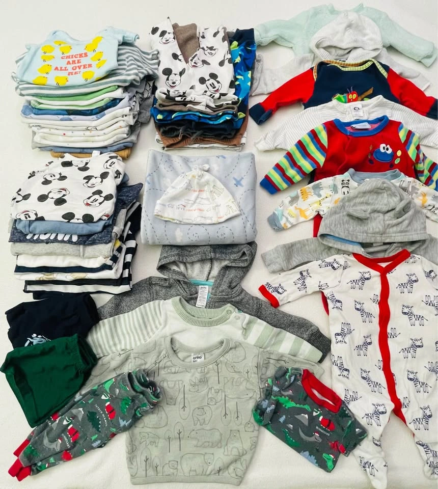 0-3m Baby Boy’s Clothes 50 pcs (# B11) - photo 2